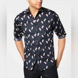 INC Men's Rose Skull Shirt - XS